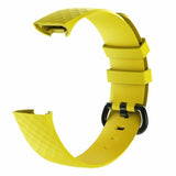Replacement Wristband Strap Bracelet Band for Fitbit Charge 3[Large Fits Wrist 7.1" - 8.7",Yellow]