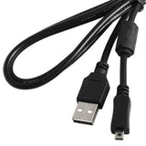 USB Data Sync Charge Cable for Pentax Optio S/S4/S10/S12/S40/S45 Camera Black