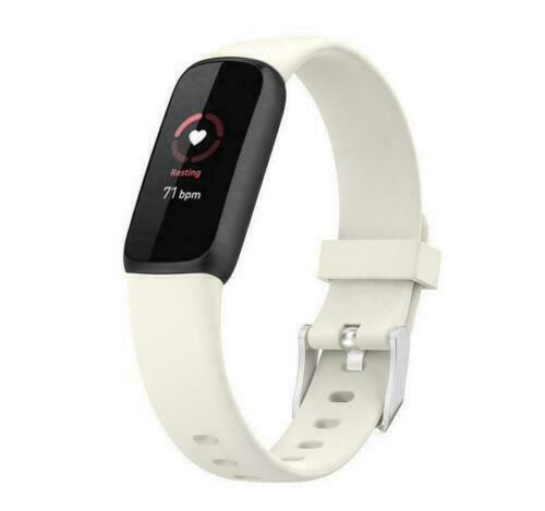 for Fitbit Luxe / Special Edition Replacement Band Strap Silicone Bracelet Wrist[Large,Ivory]