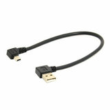 USB 90 Degree Angle Charger Cable for Garmin Sat Nav Forerunner 301 Short Lead