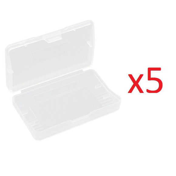 5x Game Card Case Holder Box for Nintendo GBA Game Boy Advance SP, Clear White