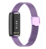 For Fitbit Luxe Strap Milanese Wrist Band Stainless Steel Magnetic[Purple]