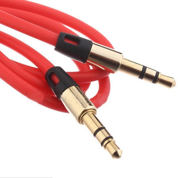 3.5mm Gold Jack Audio AUX Red Cable Cord Lead Replacement for Beats by Dr Dre