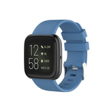 Replacement Silicone Band Strap Bracelet for Fitbit Versa 2/Versa Lite/Versa[Large Fits Wrist 7.1" - 8.7",Rock Blue]