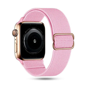 for Apple Watch Series 7 6 5 4 3 2 SE 38/40/41/42/44/45mm Nylon Woven Band Strap[38mm/40mm/41mm,Pink]