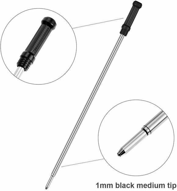 20x Black Ink Pen Refills for Cross 8513 Type Ballpoint Pens