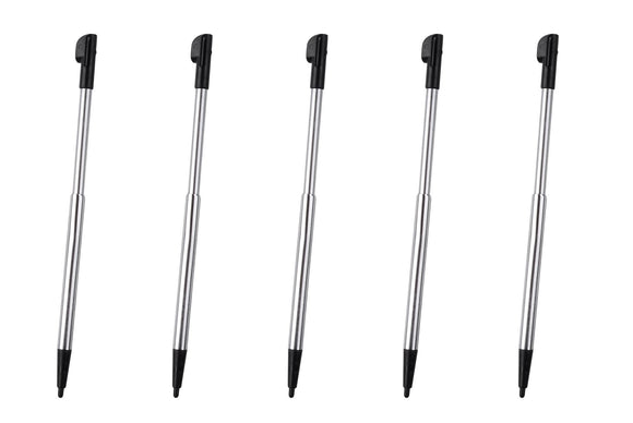 Black Silver Stylus Retractable Touch Pen for Nintendo 2DS Pack of 5