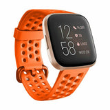 Replacement Strap Bracelet Silicone Band for Fitbit Versa 2/Versa Lite/Versa[Small Fits Wrist 5.5" - 6.9",Orange]