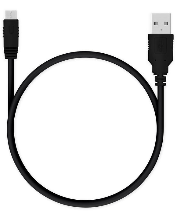 USB Charger Data Sync Lead Cable for Nintendo Wii U Gamepad Controller, Black