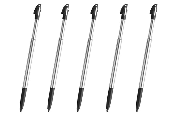 Black Stylus Pen for Nintendo 3DS XL Silver Metal Touch Pack of 5