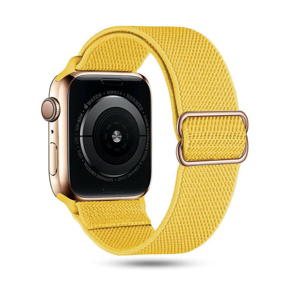 for Apple Watch Series 7 6 5 4 3 2 SE 38/40/41/42/44/45mm Nylon Woven Band Strap[38mm/40mm/41mm,Yellow]