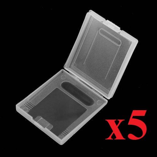 5x Game Card Case Holder Clear Box for Nintendo Gameboy Original Color Colour