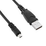 USB Data Sync Charge Cable for Nikon D750 Camera Black