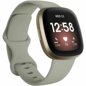 for Fitbit Versa 3 / Sense Replacement Strap Silicone Band Bracelet Wrist[Small Fits Wrist 5.5" - 6.9",Grey]
