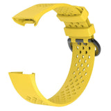 Replacement Strap Silicone Band Bracelet Wristband for Fitbit Charge 3[Small Fits Wrist 5.5" - 6.9",Yellow]