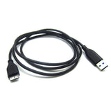 Hellfire Trading 3.0 USB Data Transfer Black Charger Power Cable for LaCie 2TB P'9227 Porsche Design