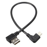 USB 90 Degree Angle Charger Cable for Garmin Sat Nav Forerunner 301 Short Lead