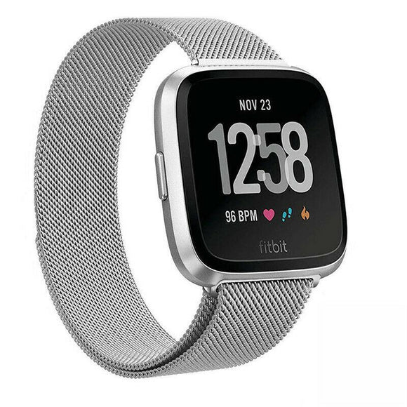 For Fitbit Versa 2/Versa/LITE Strap Milanese Wrist Band Stainless Steel Magnetic[Large (7.1