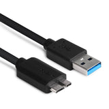 Hellfire Trading 3.0 USB Data Transfer Black Charger Power Cable for LaCie Porsche Design Mobile Drive