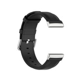 For Fitbit Versa 3 / Sense Band Leather Replacement Wristband Strap[Black]