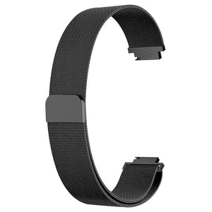 Milanese Strap Band Stainless Steel Magnetic For Fitbit Inspire / Inspire HR, Large (6.7"-9.3"), Black