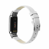 for Fitbit Luxe / Special Edition Band Strap Genuine Leather Replacement Wrist[White]