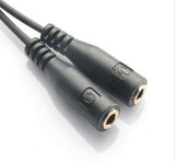 Splitter Headphone 3.5mm Audio Male Jack Plug to 2 x Female Sockets Cable Lead