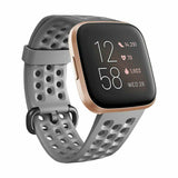 Replacement Strap Bracelet Silicone Band for Fitbit Versa 2/Versa Lite/Versa[Large Fits Wrist 7.1" - 8.7",Grey]