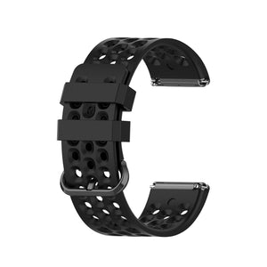 Replacement Strap Bracelet Silicone Band for Fitbit Versa 2/Versa Lite/Versa[Small Fits Wrist 5.5" - 6.9",Black]
