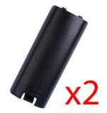 Black Battery Wireless Controller Back Cover for Wii Remote Pack of 2