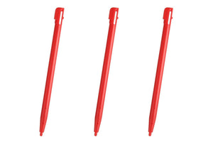Red Touch Stylus Pen for Nintendo 2DS Pack of 3