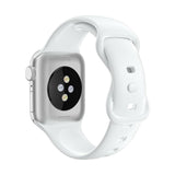 for Apple Watch iWatch Series 7 6 5 4 3 38/40/41/42/44/45mm Silicone Band Strap[42mm/44mm/45mm,White]