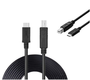 USB Type C to USB Type B Data Cable for Epson WorkForce WF-100W