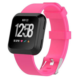 Replacement Silicone Band Strap Bracelet for Fitbit Versa 2/Versa Lite/Versa[Small Fits Wrist 5.5" - 6.9",Hot Pink]