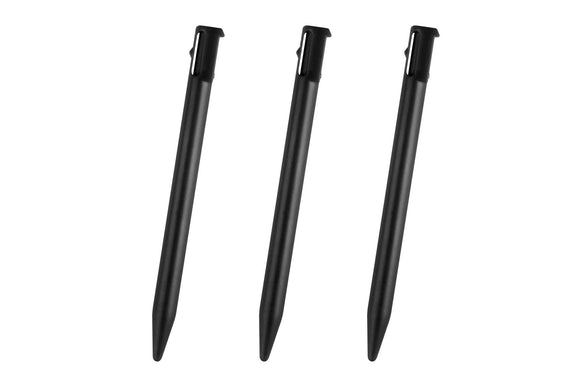 3 Black Touch Stylus Pen For Nintendo 3DS Rigid Plastic Gaming