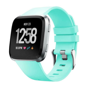 Replacement Silicone Band Strap Bracelet for Fitbit Versa 2/Versa Lite/Versa[Small Fits Wrist 5.5" - 6.9",Teal]