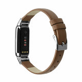 for Fitbit Luxe / Special Edition Band Strap Genuine Leather Replacement Wrist[Brown]