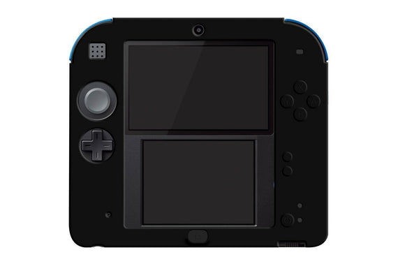 For Nintendo 2DS Soft Silicone Handheld Console Protector Skin Cover Shell Case[Black]