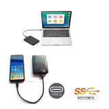 Type C USB 3.0 to USB C 3.1 USB Cable Lead for Seagate 1TB Backup Plus Slim, Black