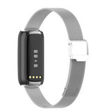 For Fitbit Luxe Strap Milanese Wrist Band Stainless Steel Magnetic[Silver]
