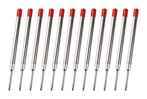Compatible Refills For Parker Ballpoint Medium Red Pack of 12