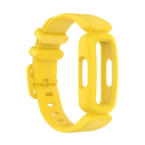 for Fitbit Ace 3 / Inspire 2 Replacement Silicone Band Strap Bracelet Wristband [Yellow]