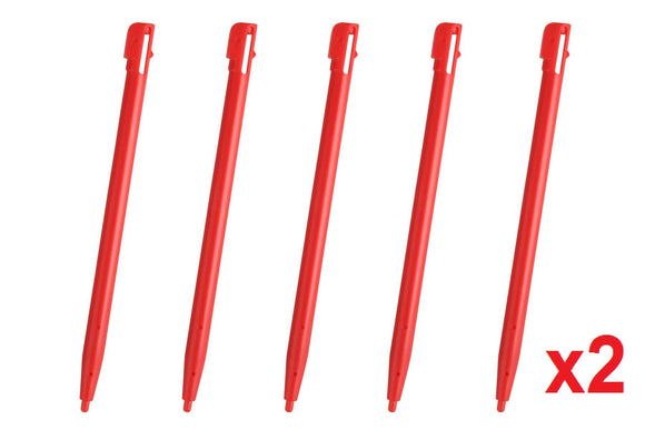 10x Red Touch Screen Stylus Plastic Pen for Nintendo 2DS
