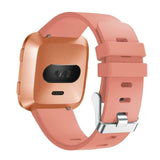 Replacement Silicone Band Strap Bracelet for Fitbit Versa 2/Versa Lite/Versa[Large Fits Wrist 7.1" - 8.7",Pink]