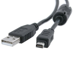 USB Data Sync Charge Cable for Olympus SP-100EE Camera Lead Black
