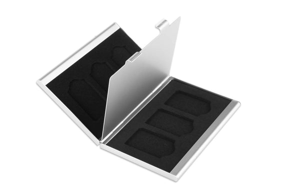 Aluminium Metal 6 in 1 PS Vita Silver Game Card Case Holder Box