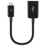 For BTC FBA Flame Kids 7 USB OTG Cable Male Type Adapter Data Sync Black