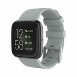 Replacement Strap Silicone Band Bracelet for Fitbit Versa 2/Versa Lite/Versa, Large Fits Wrist 7.1" - 8.7", Grey