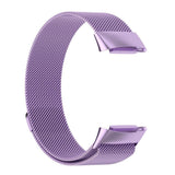 for Fitbit Charge 5 Replacement Strap Milanese Wrist Band Stainless Steel Magnetic [Small, Purple]