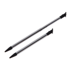 10x 2DS XL Black Silver Stylus Metal Retractable Touch Pen for Nintendo